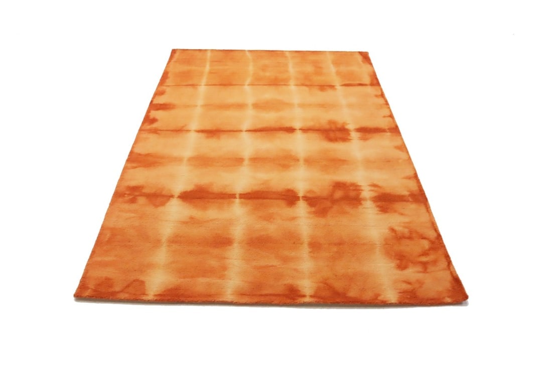 Solar Orange Tie-Dye 5X8 Hand-Tufted Modern Rug - 3