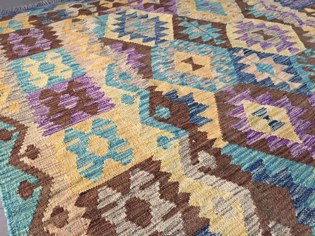 COLORFUL HAND KNOTTED KLIM 5x6.5 - 3