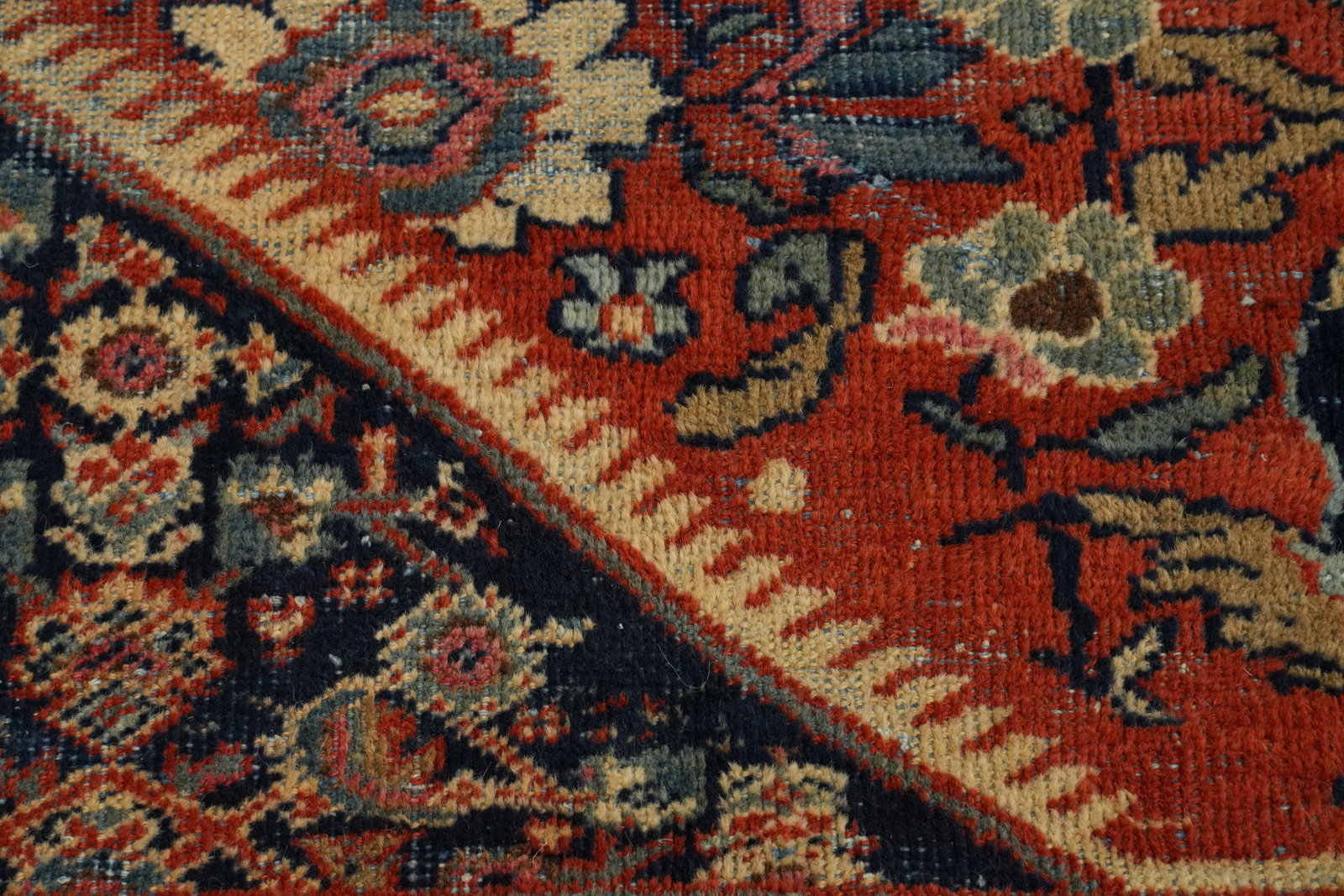 Pre-1900 Vegetable Dye Sultanabad Ziegler Persian Rug 11x17 - 11