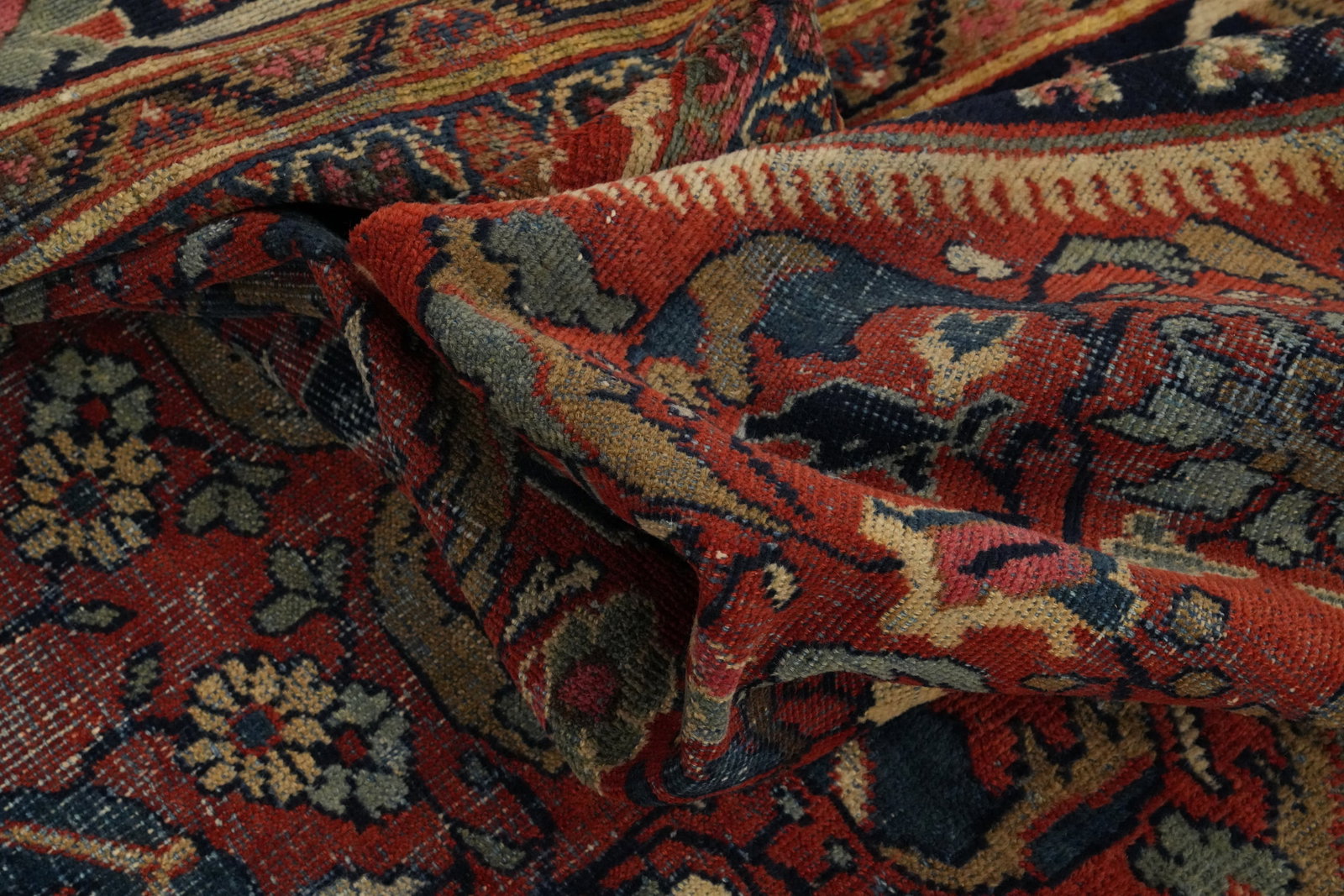 Pre-1900 Vegetable Dye Sultanabad Ziegler Persian Rug 11x17 - 15