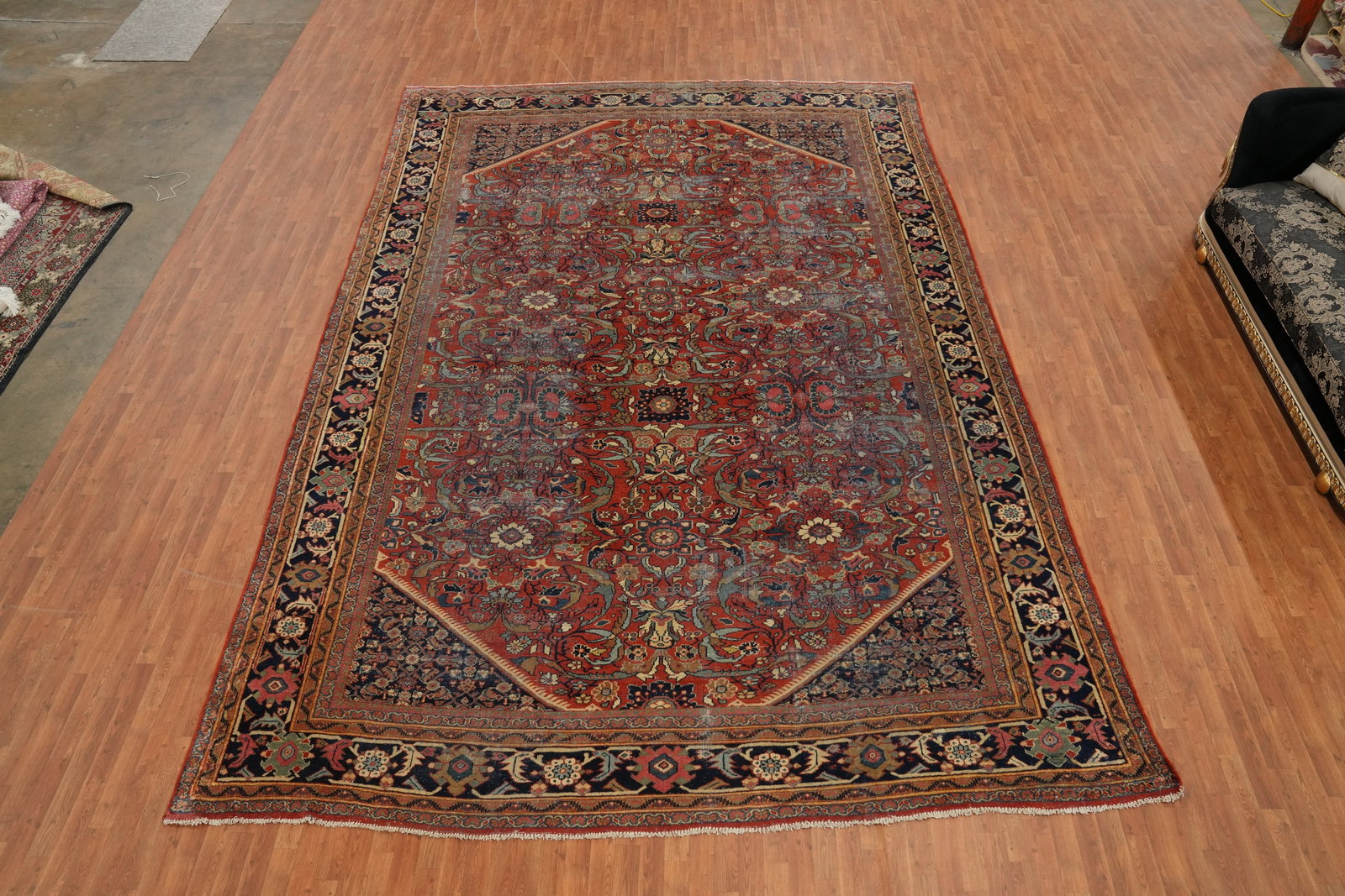 Pre-1900 Vegetable Dye Sultanabad Ziegler Persian Rug 11x17 - 2