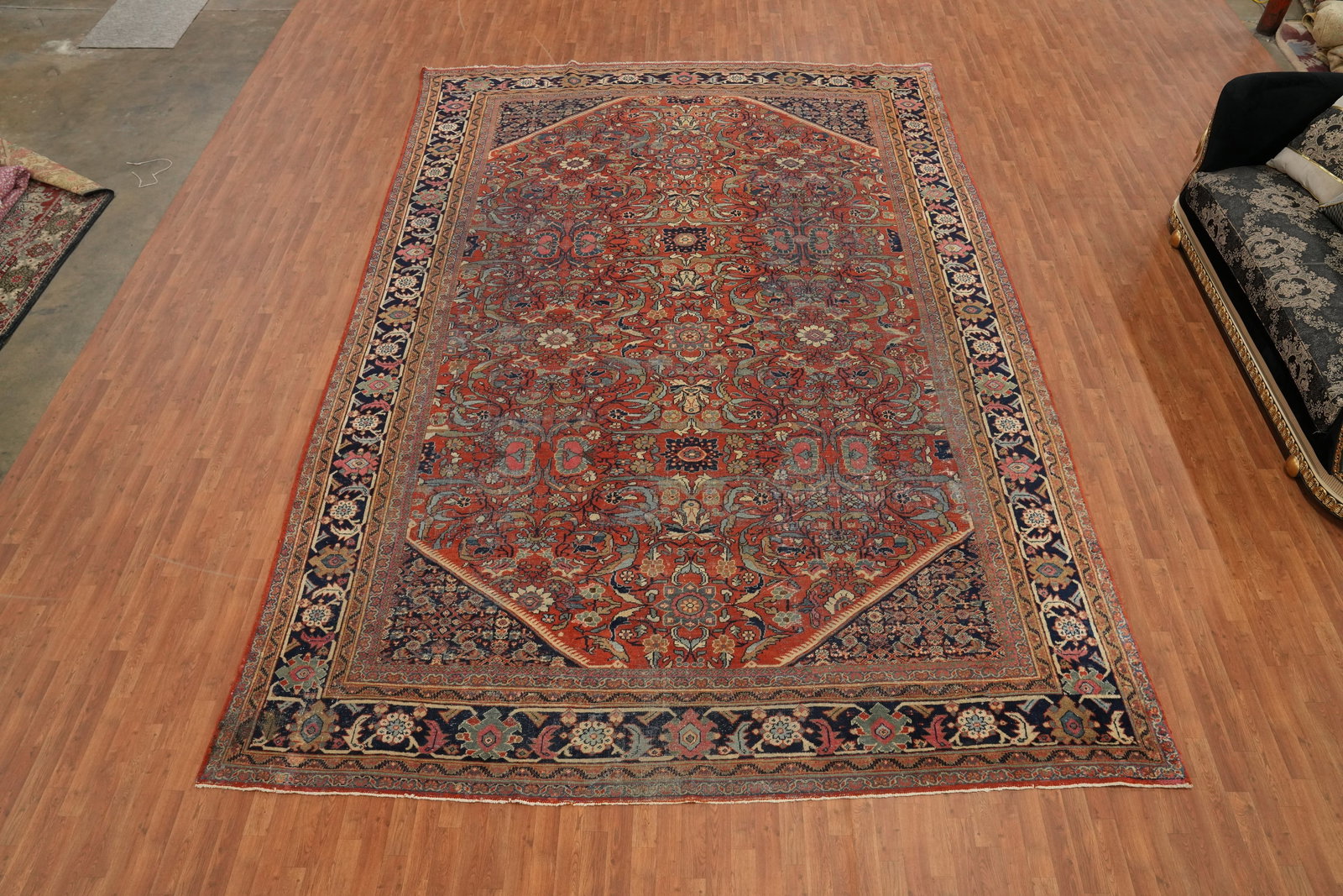 Pre-1900 Vegetable Dye Sultanabad Ziegler Persian Rug 11x17 - 4