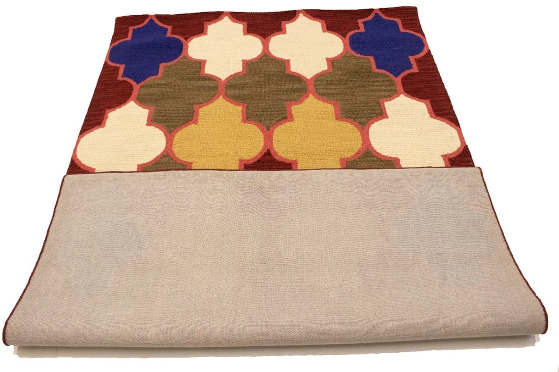 Multicolored Trellis 5X8 Hand-Tufted Modern Rug - 13