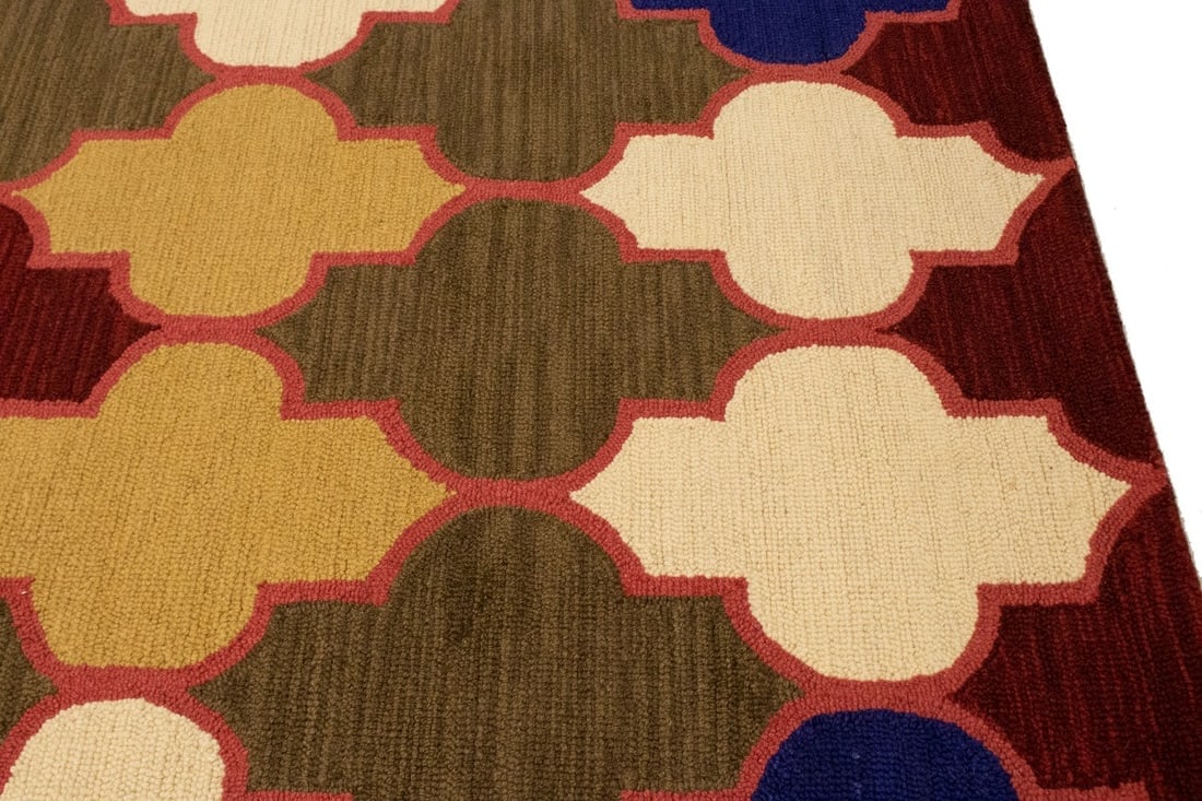 Multicolored Trellis 5X8 Hand-Tufted Modern Rug - 8