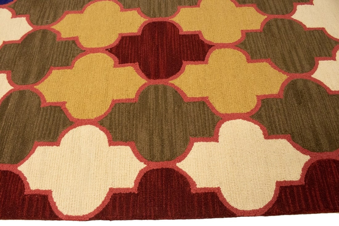 Multicolored Trellis 5X8 Hand-Tufted Modern Rug - 9