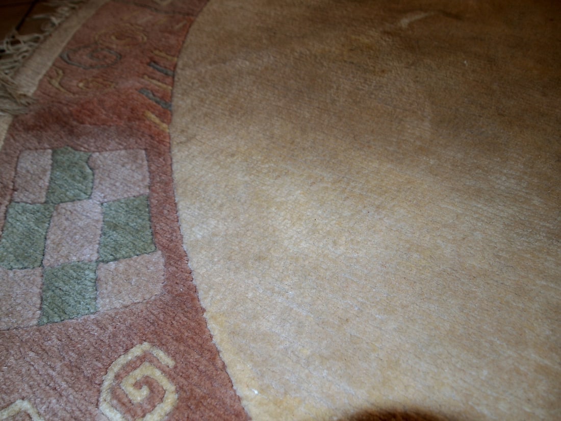 Handmade vintage Tibetan Khaden rug 8' (245cm) 1970s - 9