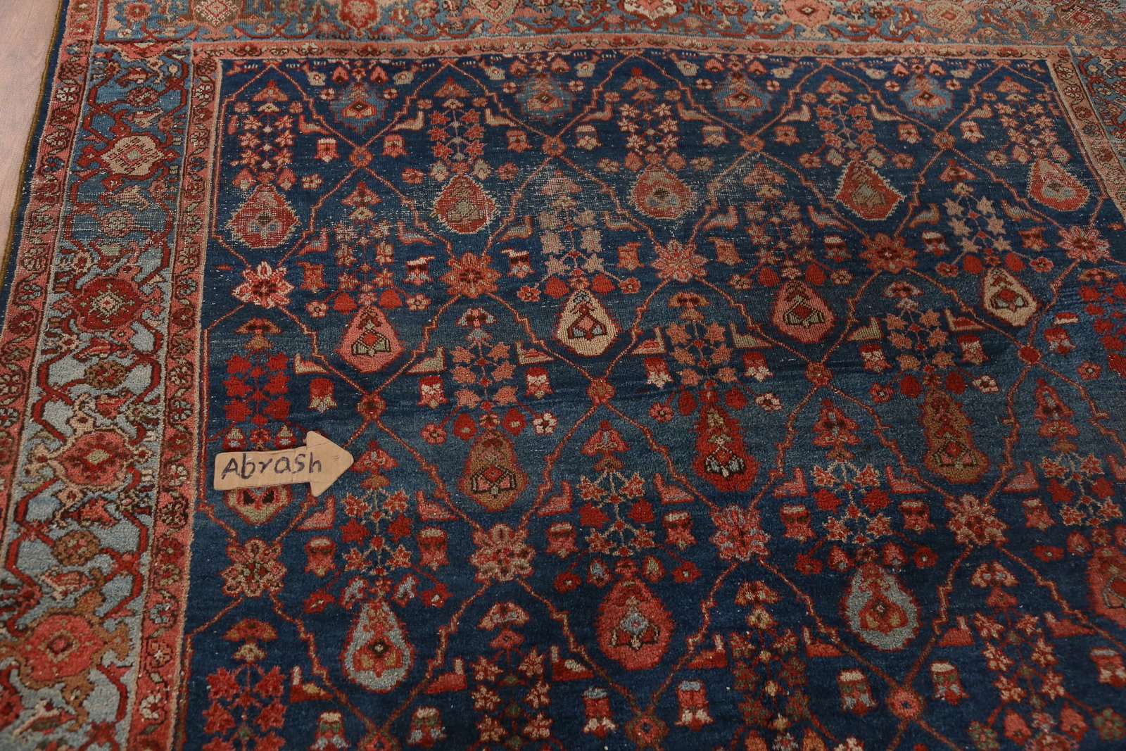 Pre-1900 Vegetable Dye Heriz Serapi Persian Area Rug 7x10 - 12