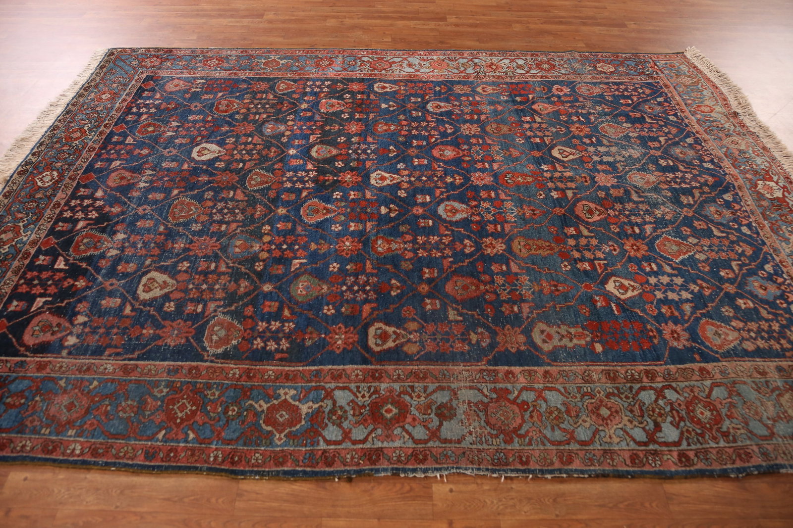 Pre-1900 Vegetable Dye Heriz Serapi Persian Area Rug 7x10 - 14