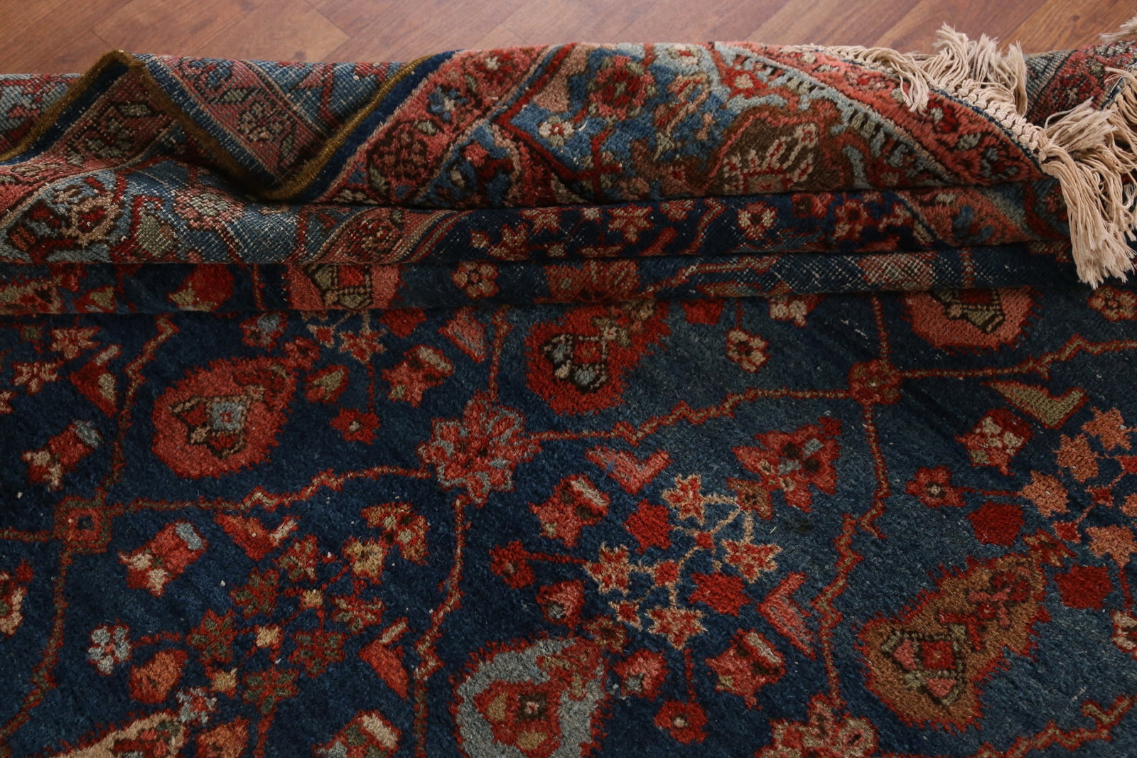 Pre-1900 Vegetable Dye Heriz Serapi Persian Area Rug 7x10 - 16