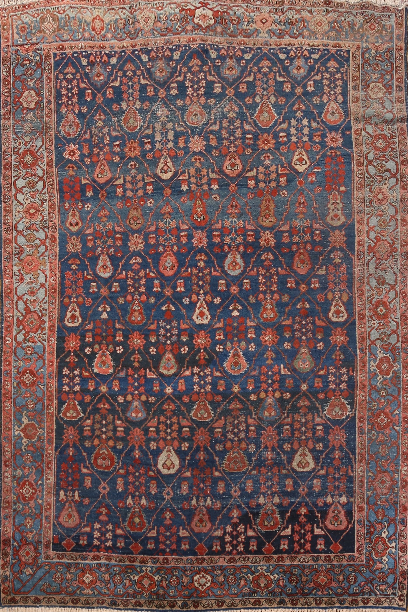 Pre-1900 Vegetable Dye Heriz Serapi Persian Area Rug 7x10 (1 of 20)