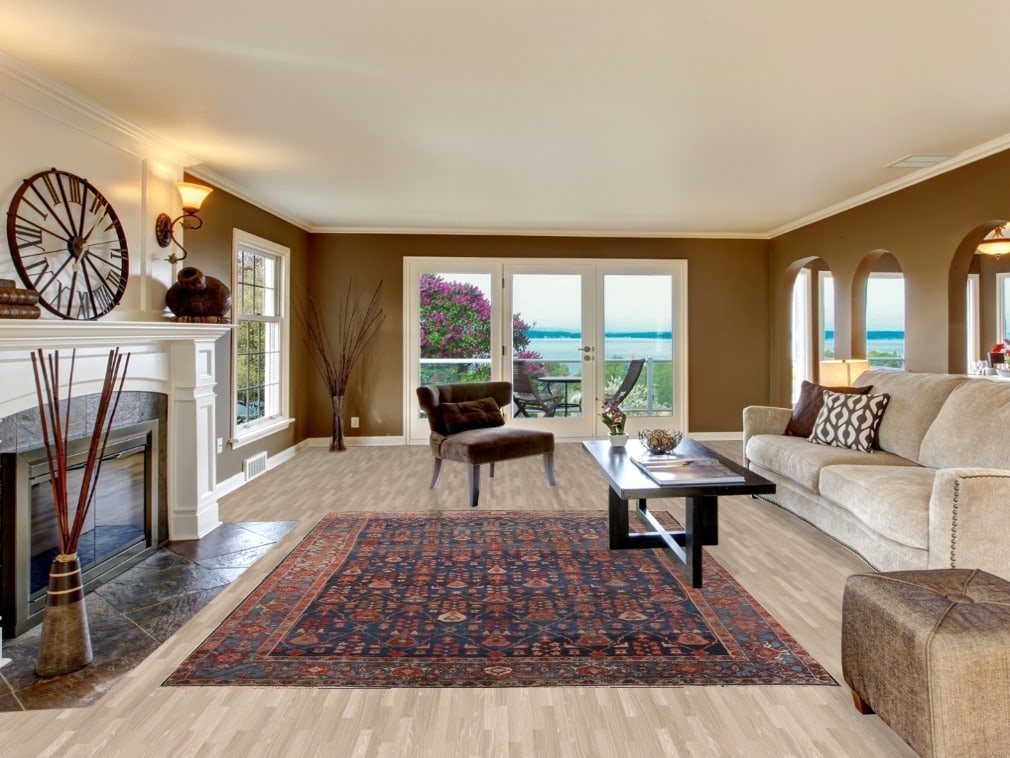 Pre-1900 Vegetable Dye Heriz Serapi Persian Area Rug 7x10 - 2