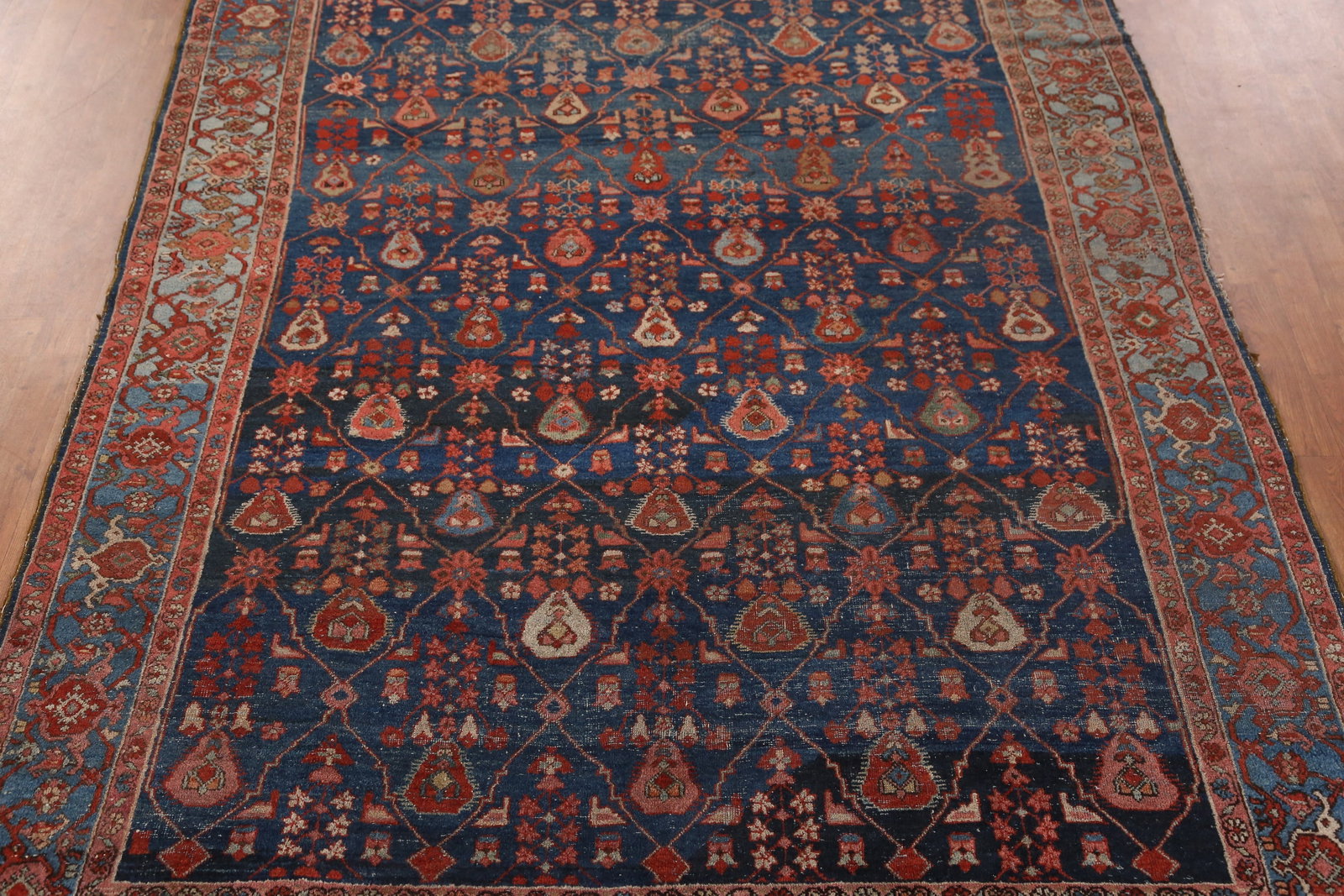 Pre-1900 Vegetable Dye Heriz Serapi Persian Area Rug 7x10 - 4