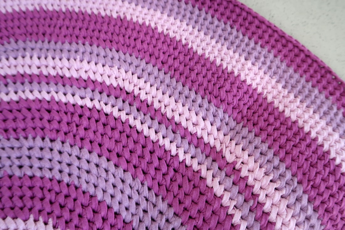 Handmade contemporary ORA French braided rug 2.4' (73cm), 2021 - 5