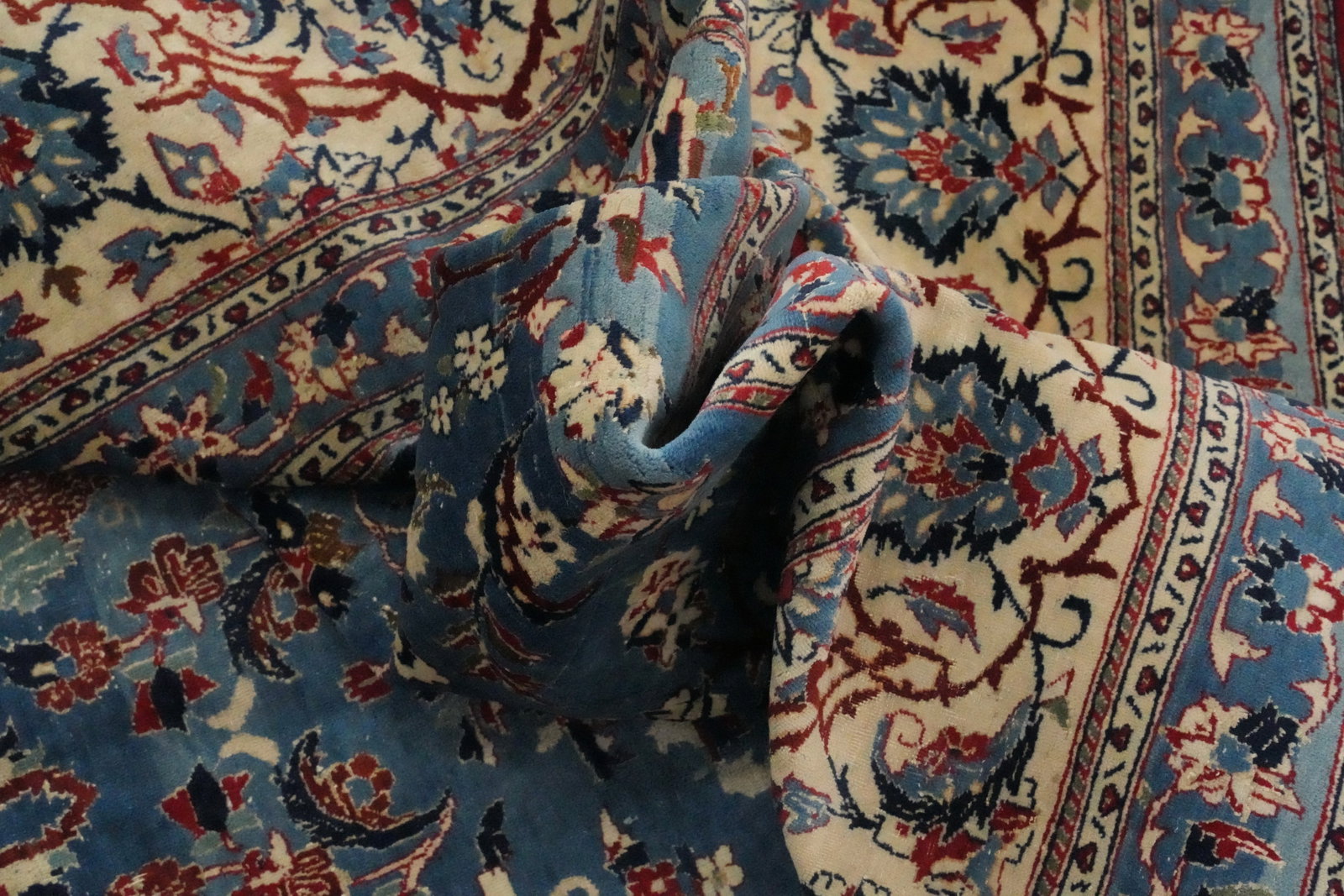 Pre-1900 Vegetable Dye Masterpiece Nain Toodeshk Persian Rug 5x9 - 13