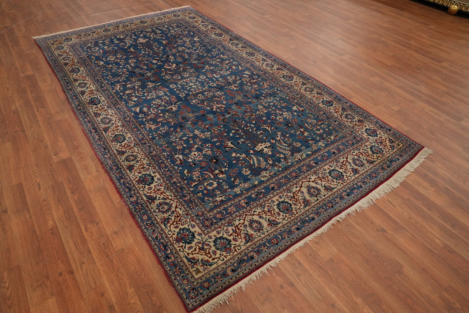 Pre-1900 Vegetable Dye Masterpiece Nain Toodeshk Persian Rug 5x9 - 4