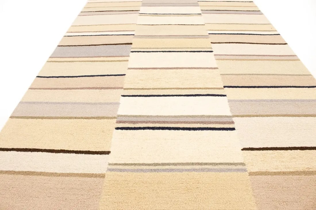 Multicolored Stripes 5X8 Hand-Tufted Modern Rug - 11