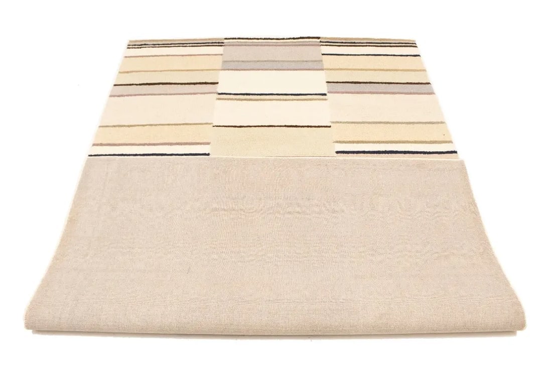 Multicolored Stripes 5X8 Hand-Tufted Modern Rug - 14