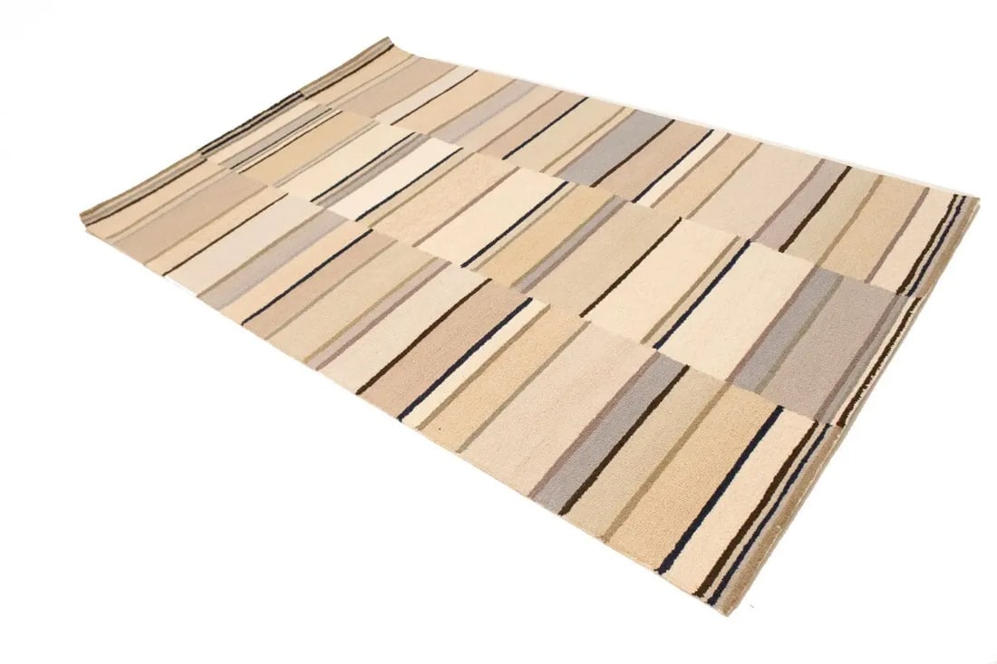 Multicolored Stripes 5X8 Hand-Tufted Modern Rug - 3