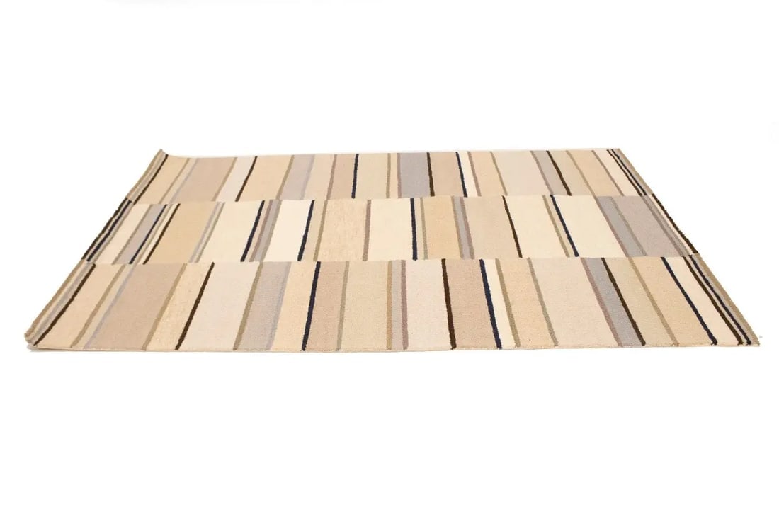 Multicolored Stripes 5X8 Hand-Tufted Modern Rug - 4