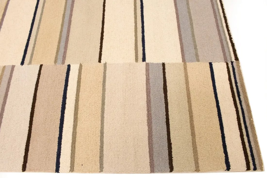 Multicolored Stripes 5X8 Hand-Tufted Modern Rug - 8