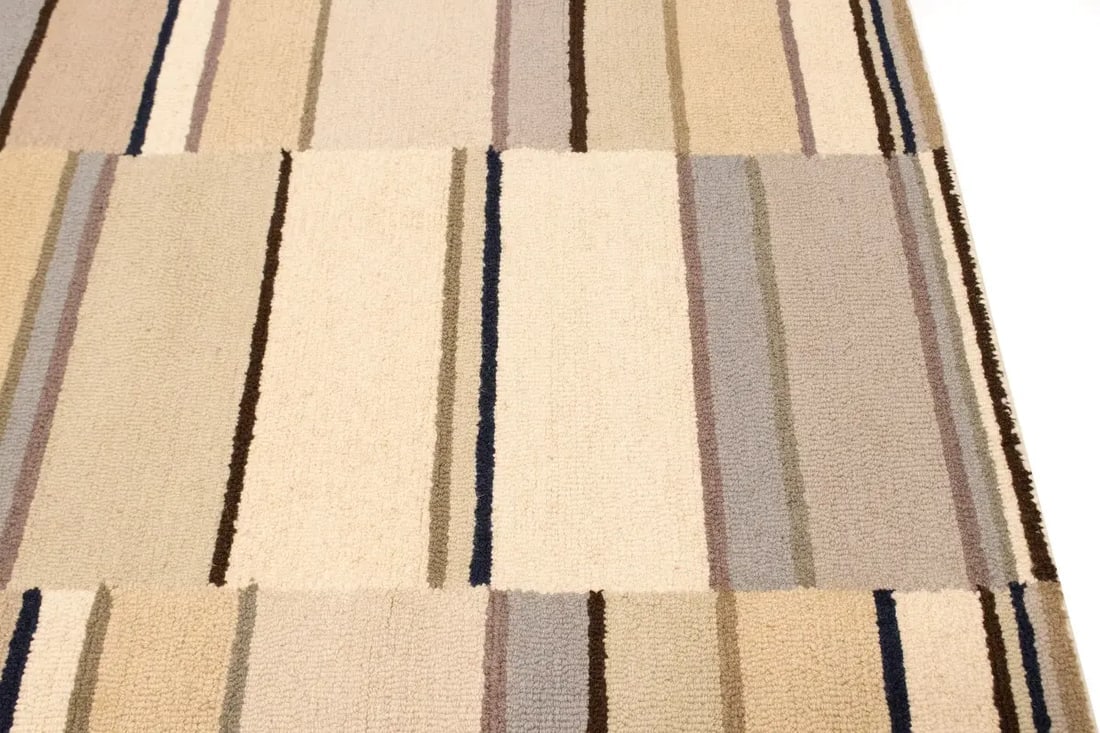 Multicolored Stripes 5X8 Hand-Tufted Modern Rug - 9