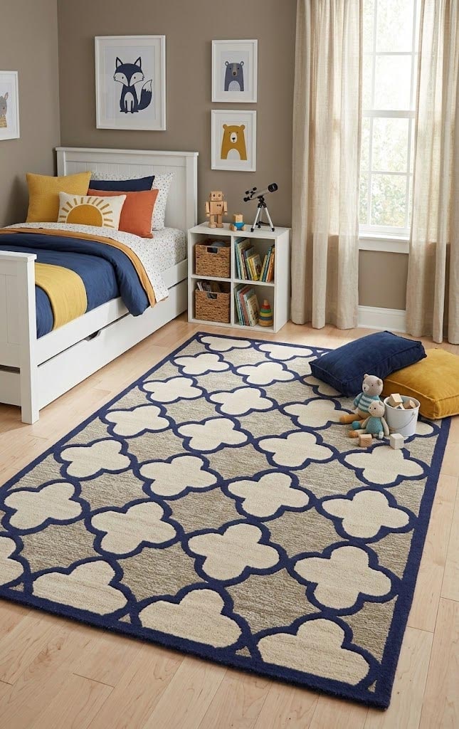 Multicolored Trellis 5X8 Hand-Tufted Modern Rug - 2
