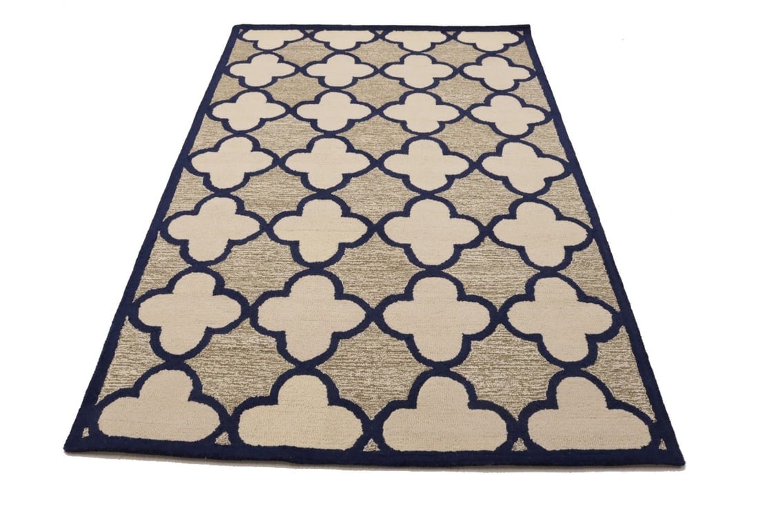 Multicolored Trellis 5X8 Hand-Tufted Modern Rug - 3