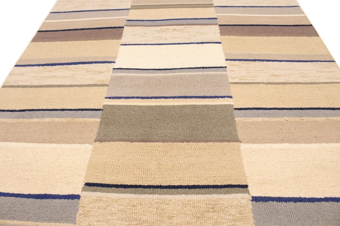 Multicolored Stripes 5X8 Hand-Tufted Modern Rug - 10