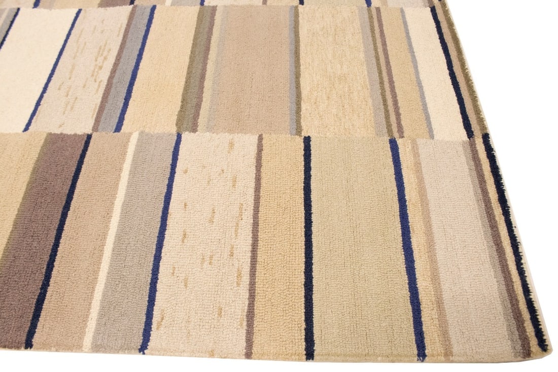 Multicolored Stripes 5X8 Hand-Tufted Modern Rug - 11