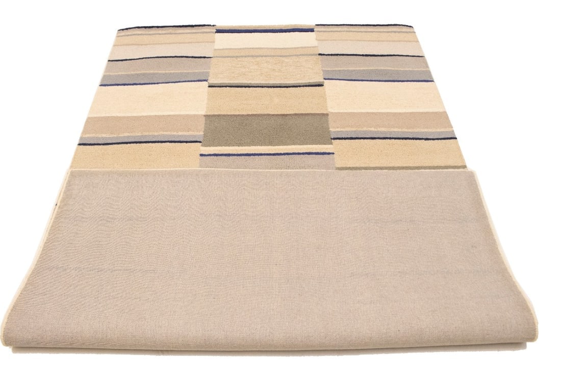 Multicolored Stripes 5X8 Hand-Tufted Modern Rug - 15