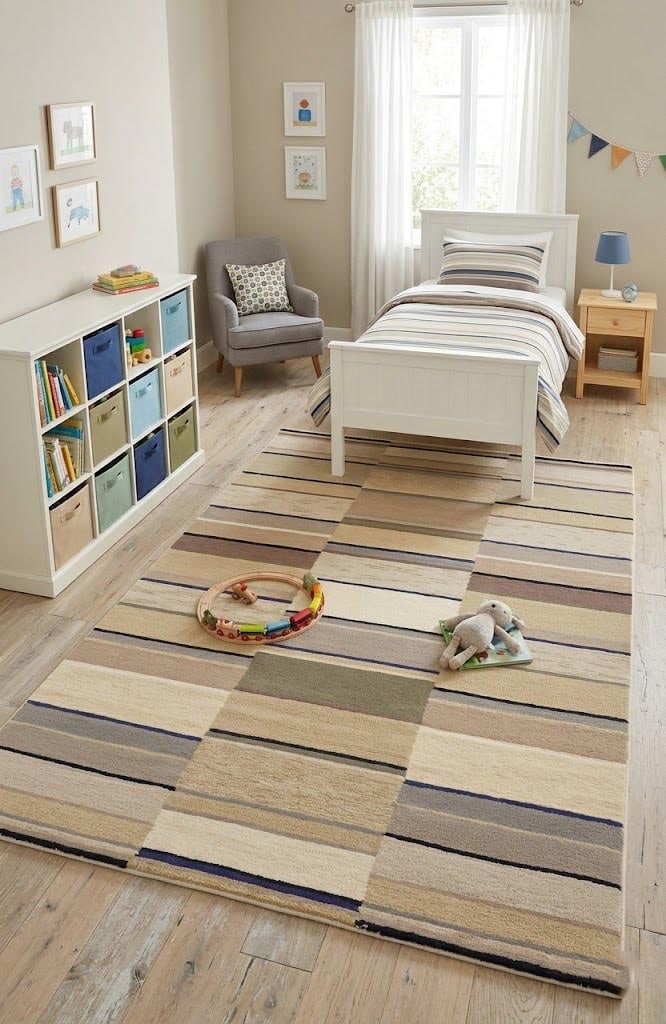 Multicolored Stripes 5X8 Hand-Tufted Modern Rug - 2