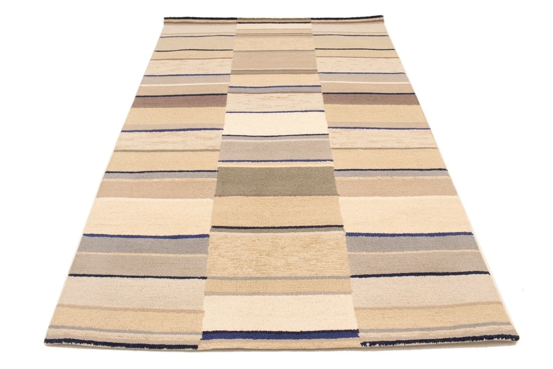 Multicolored Stripes 5X8 Hand-Tufted Modern Rug - 3