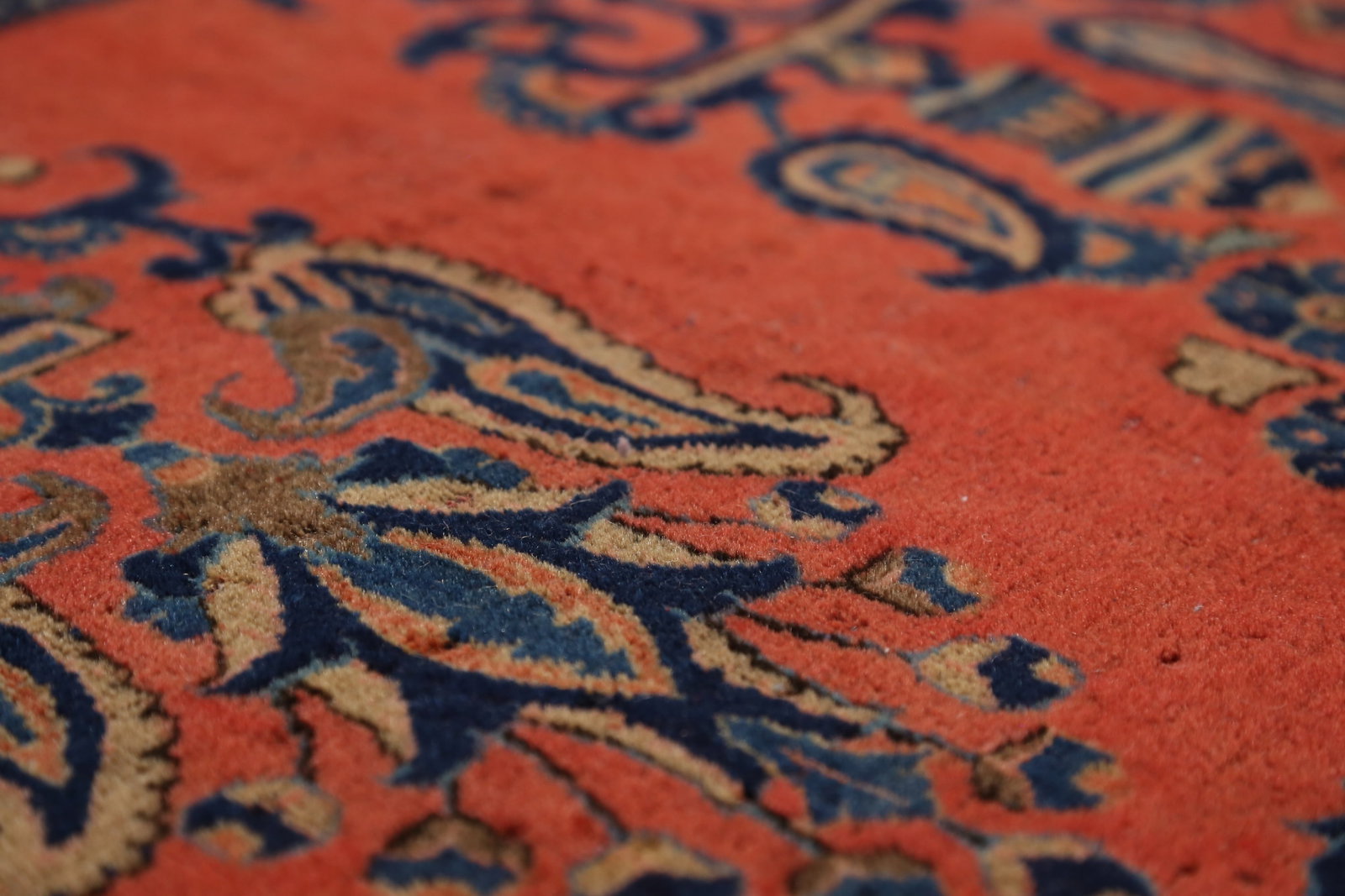 Pre-1900 Vegetable Dye Manchester Wool Kashan Persian Rug 10x16 - 10