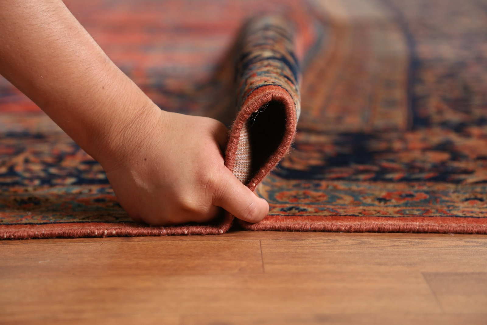 Pre-1900 Vegetable Dye Manchester Wool Kashan Persian Rug 10x16 - 16