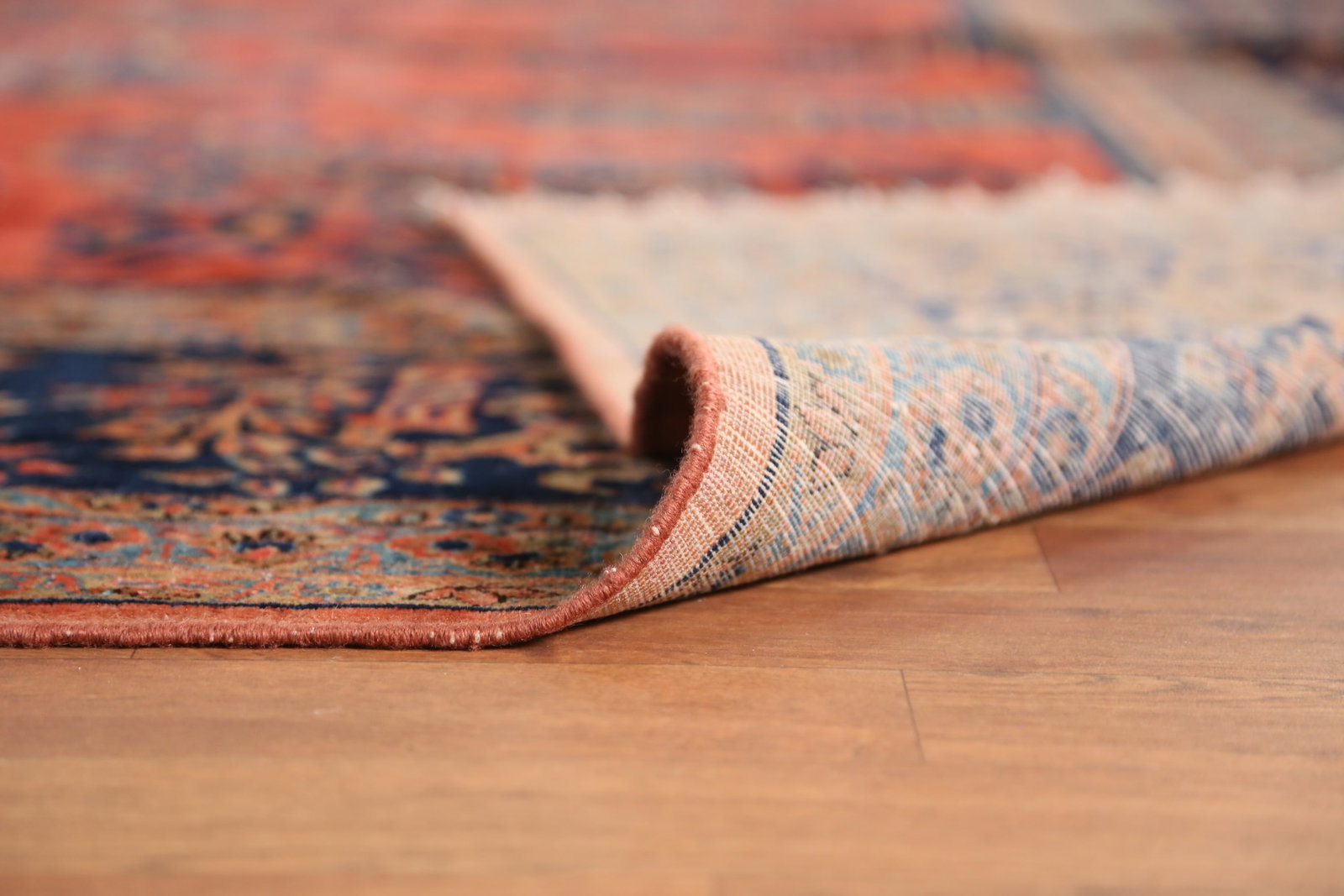 Pre-1900 Vegetable Dye Manchester Wool Kashan Persian Rug 10x16 - 17