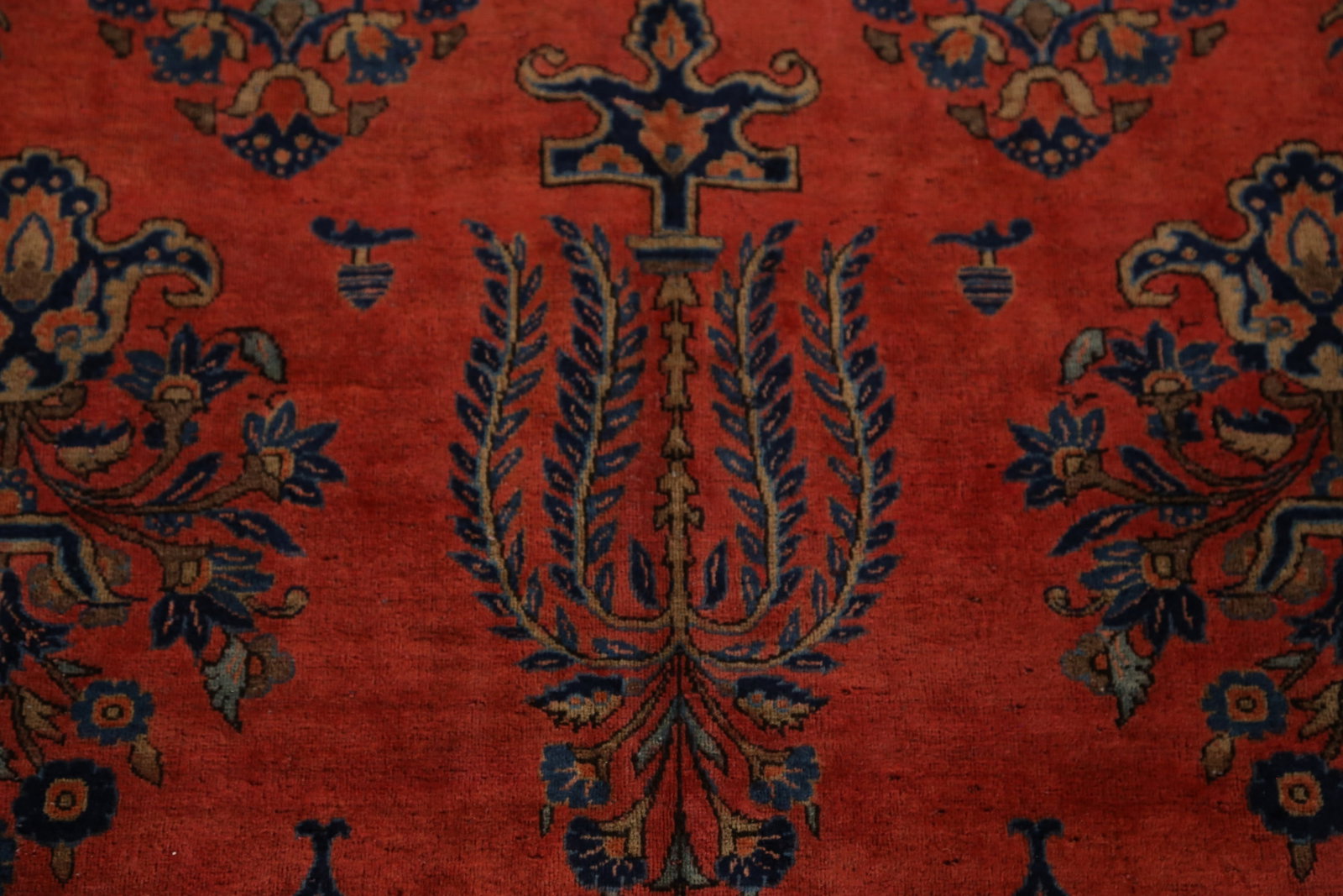 Pre-1900 Vegetable Dye Manchester Wool Kashan Persian Rug 10x16 - 9