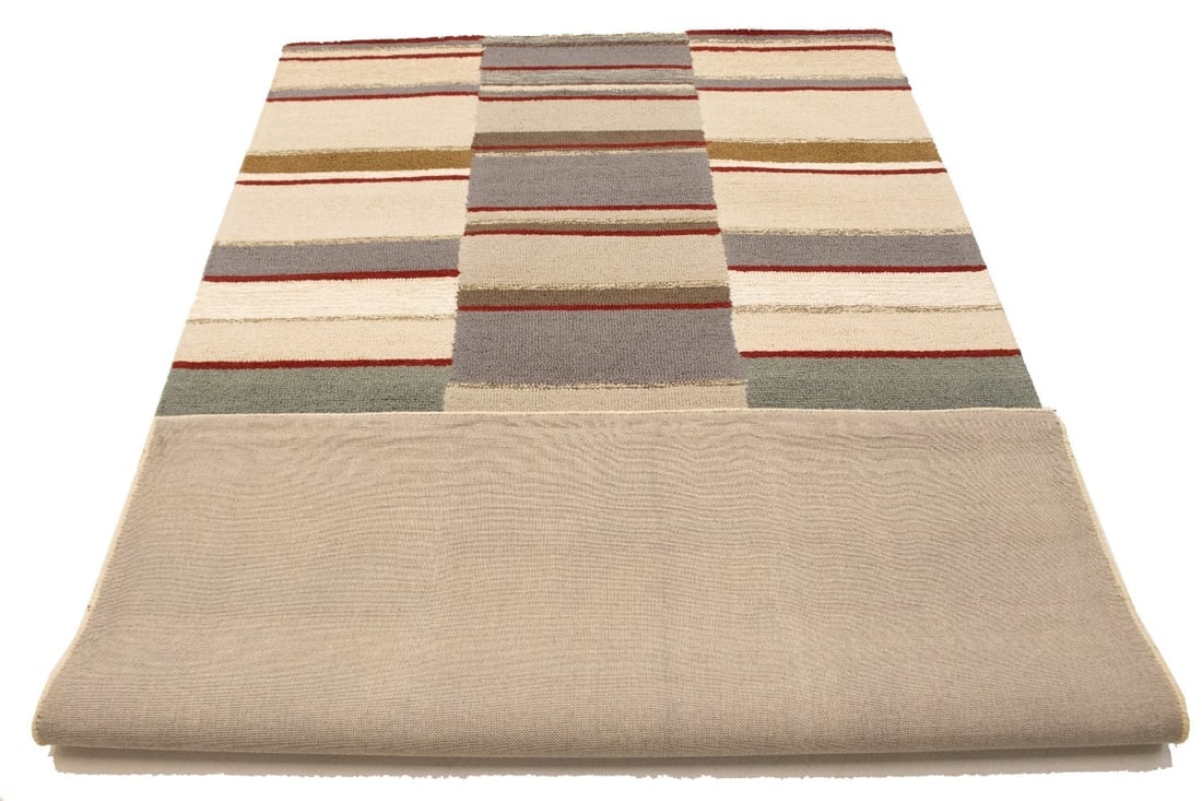 Multicolored Stripes 5X8 Hand-Tufted Modern Rug - 16
