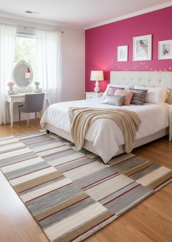 Multicolored Stripes 5X8 Hand-Tufted Modern Rug - 2