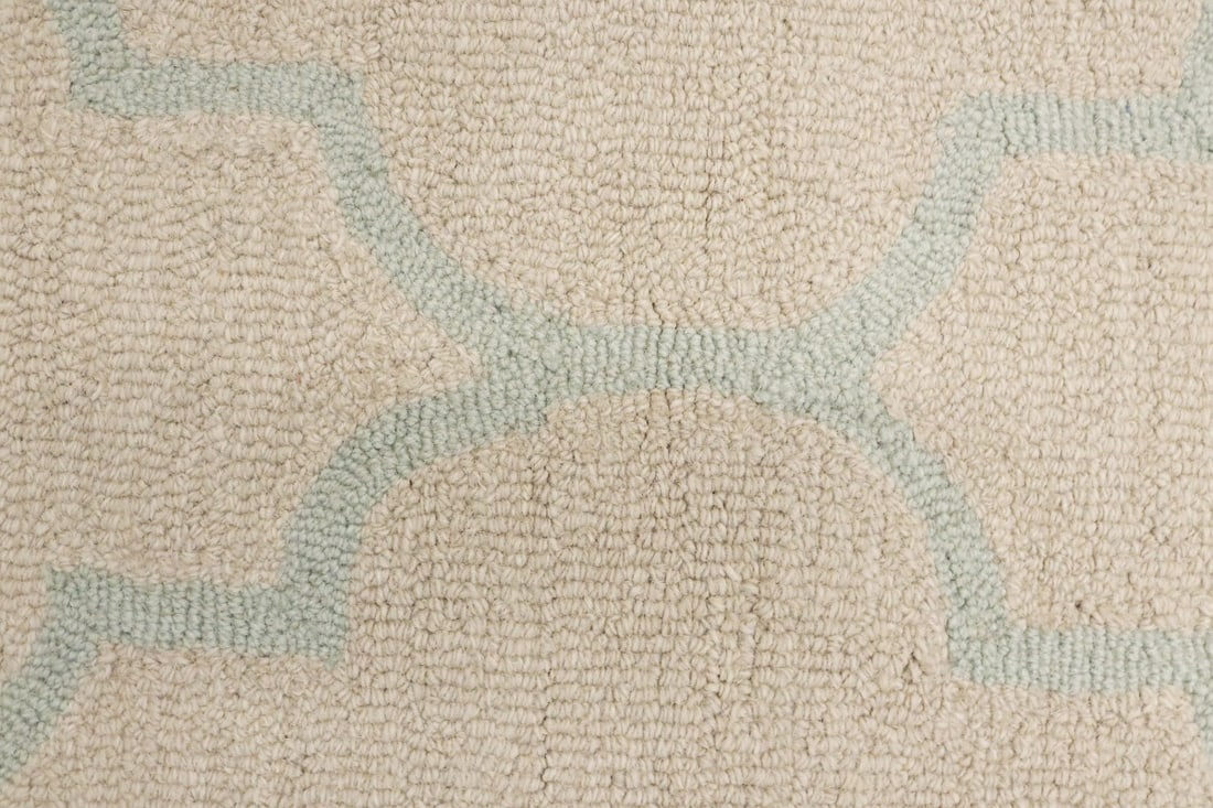 Cream Trellis 5X8 Hand-Tufted Modern Rug - 10