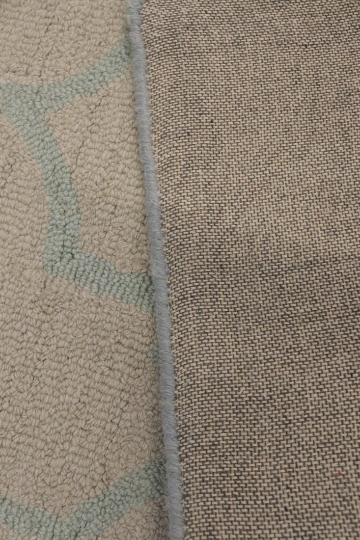 Cream Trellis 5X8 Hand-Tufted Modern Rug - 14