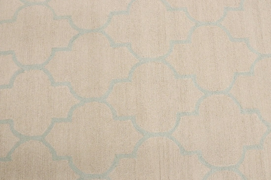 Cream Trellis 5X8 Hand-Tufted Modern Rug - 8