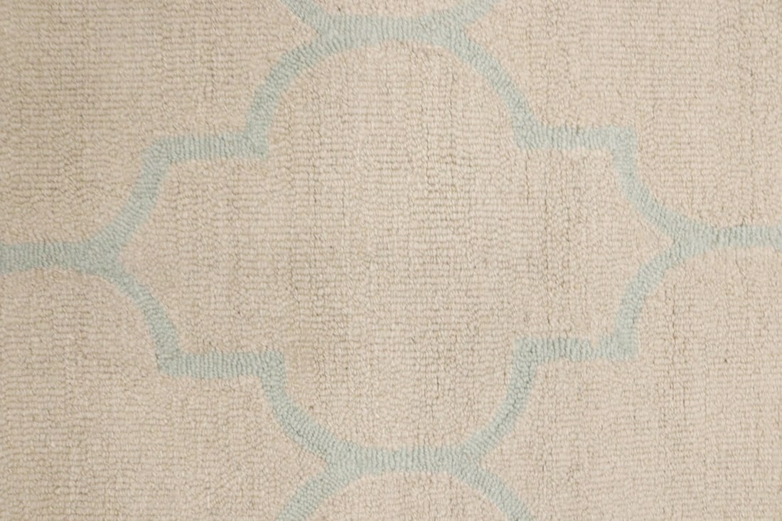 Cream Trellis 5X8 Hand-Tufted Modern Rug - 9
