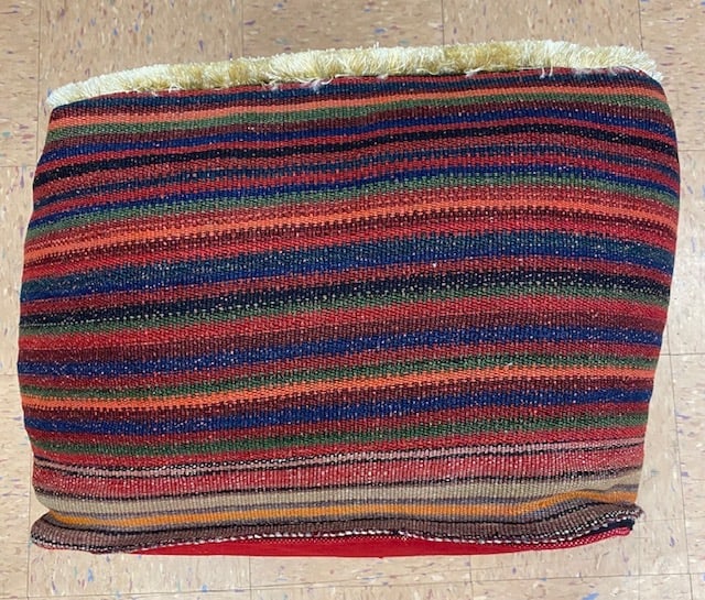 Highly Detailed Fine silk sumak kilim Rug Very Soft Wool cushion 1.8x1.8x1.3 h - 5