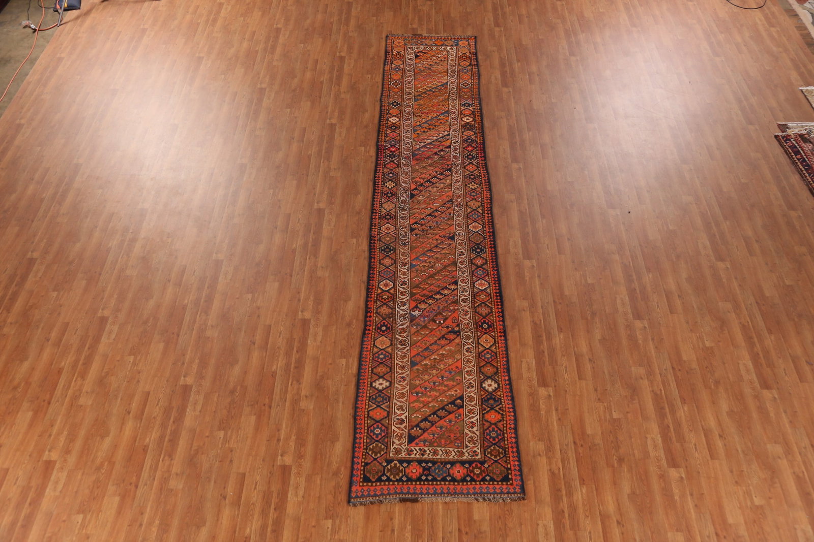 Pre-1900 Vegetable Dye Lori Persian Runner Rug 3x15 - 13