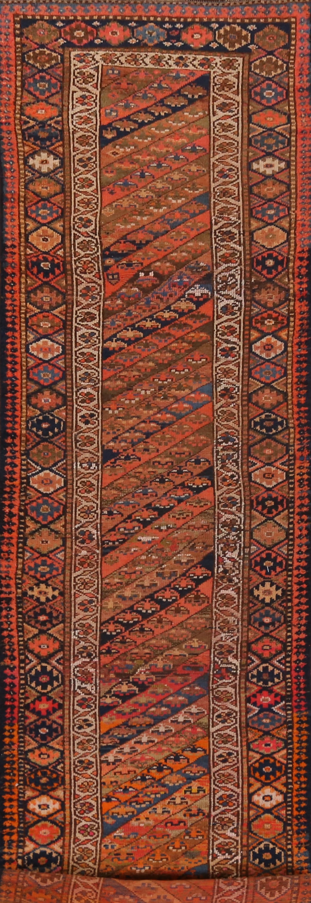 Pre-1900 Vegetable Dye Lori Persian Runner Rug 3x15 (1 of 18)