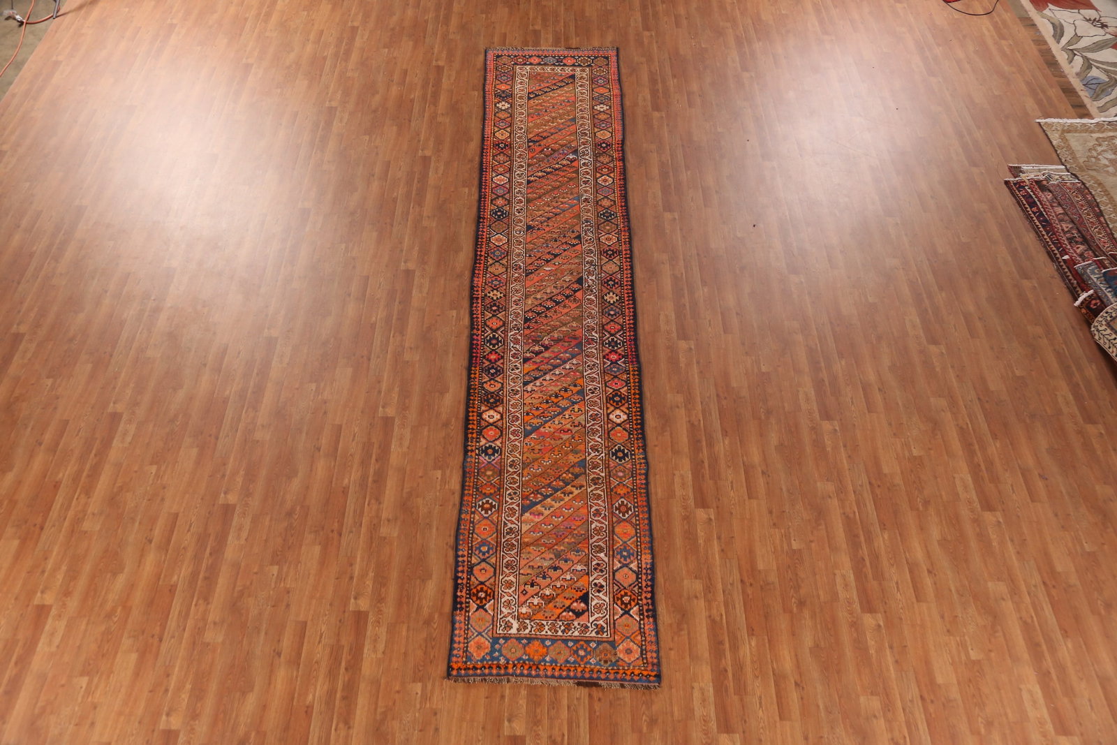Pre-1900 Vegetable Dye Lori Persian Runner Rug 3x15 - 4