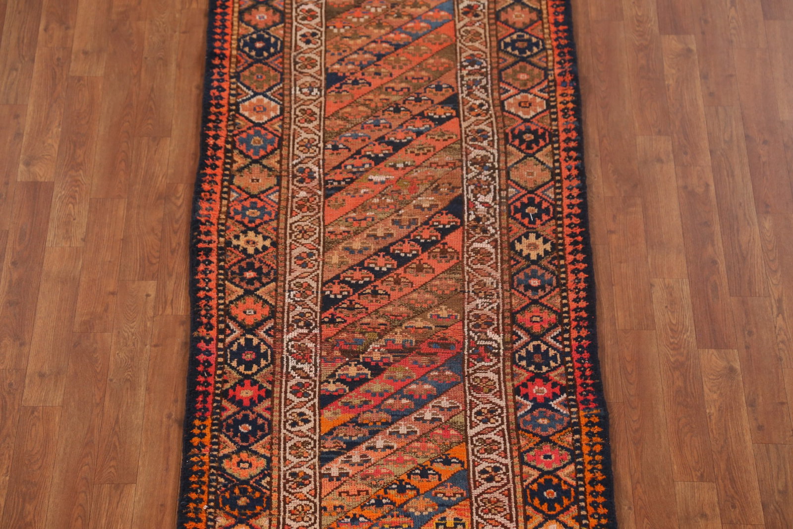 Pre-1900 Vegetable Dye Lori Persian Runner Rug 3x15 - 5