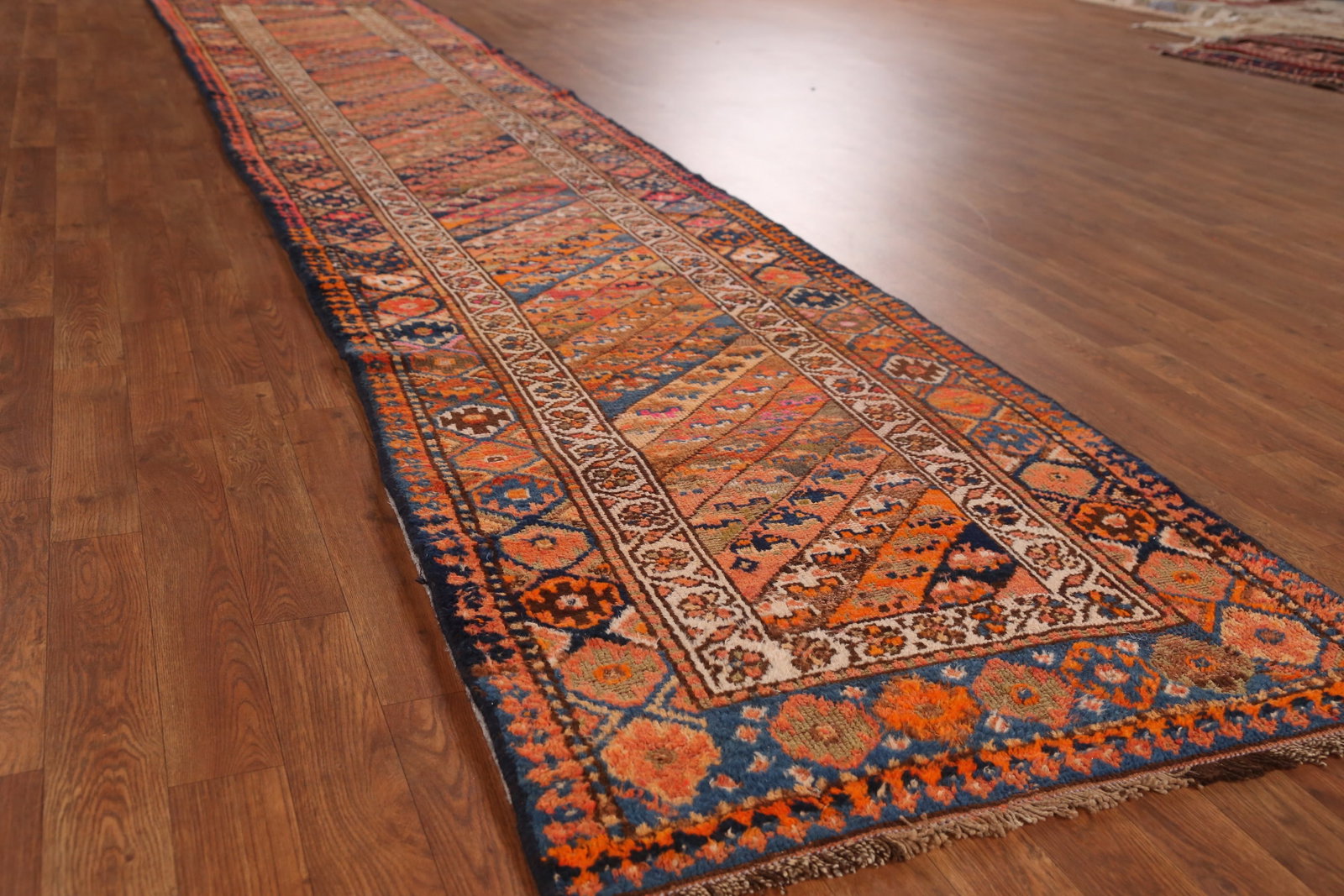 Pre-1900 Vegetable Dye Lori Persian Runner Rug 3x15 - 6