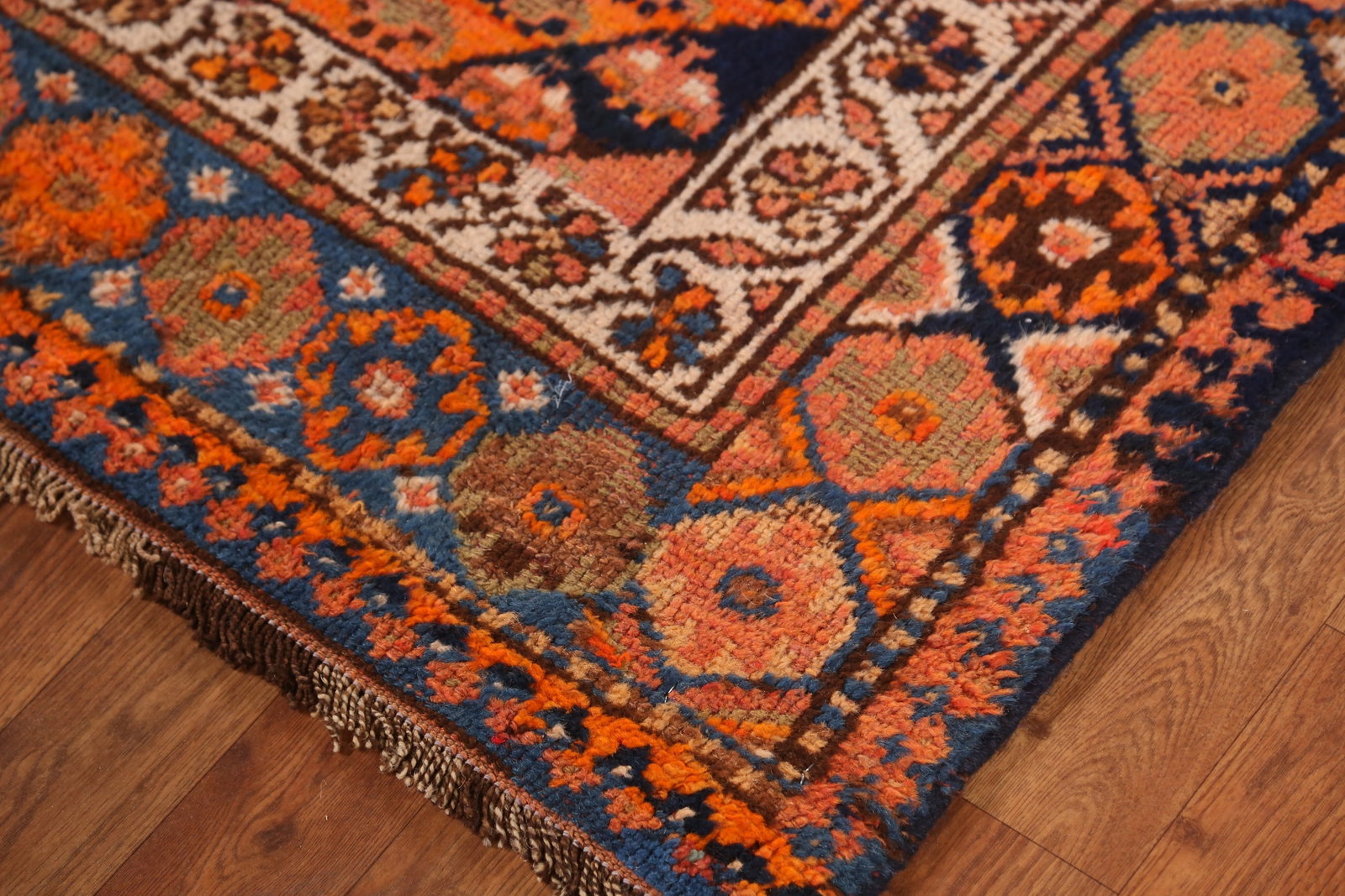 Pre-1900 Vegetable Dye Lori Persian Runner Rug 3x15 - 7