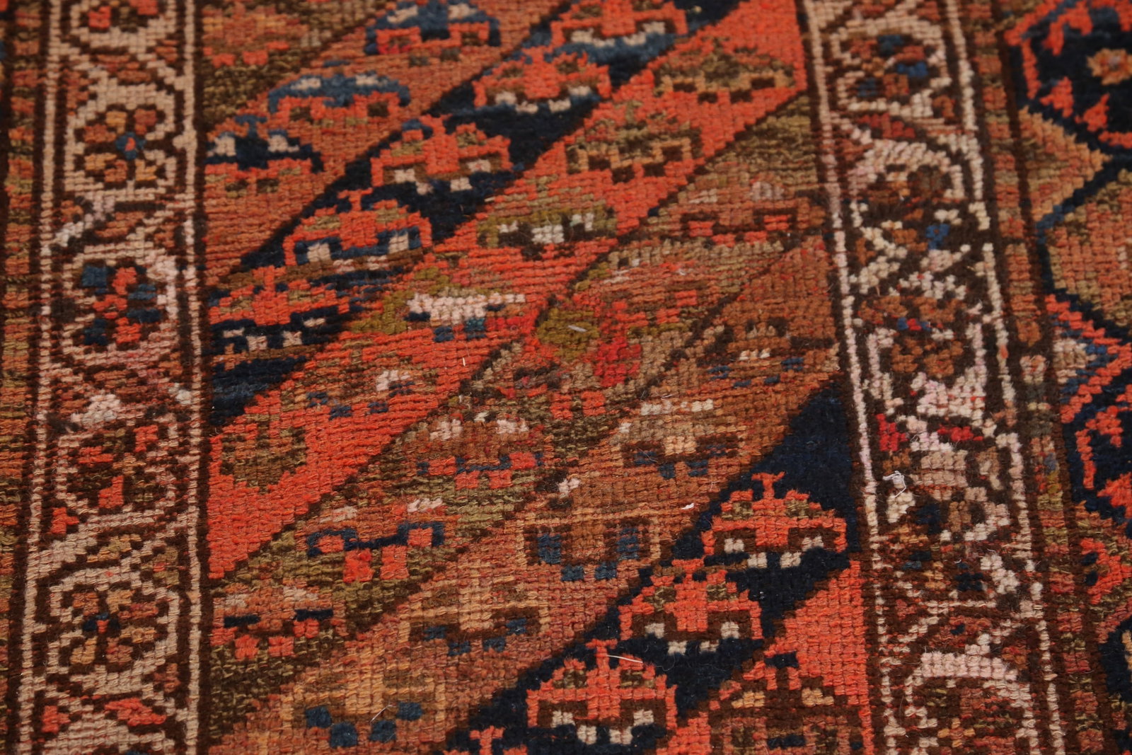 Pre-1900 Vegetable Dye Lori Persian Runner Rug 3x15 - 9